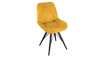 Обеденный стул Марвел Исп. 2 К3 (Черный муар/Микровелюр Wellmart Yellow) в Шахтах