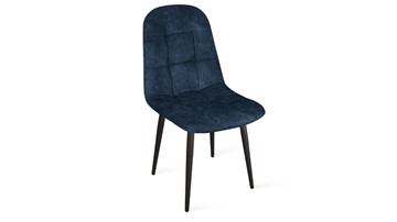 Обеденный стул Райс К1С (Черный муар/Микровелюр Wellmart Blue) в Шахтах
