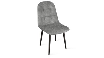 Обеденный стул Райс К1С (Черный муар/Микровелюр Wellmart Silver) в Шахтах