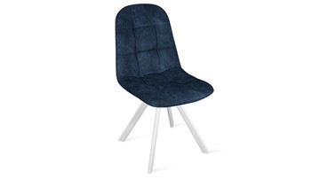 Обеденный стул Райс К2 (Белый матовый/Микровелюр Wellmart Blue) в Шахтах