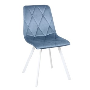 Мягкий стул Рокки WX-221 эмаль белая велюр голубой в Шахтах