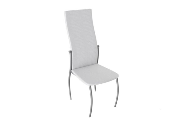 Обеденный стул Комфорт-М, цвет Эмаль Бриллиант, Белый Аллигатор к/з 218 (белый) в Шахтах - изображение