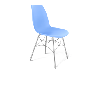 Обеденный стул SHT-ST29/S107 (голубой pan 278/хром лак) в Шахтах
