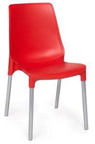 Обеденный стул GENIUS (mod 75) 46x56x84 красный/ножки хром арт.12830 в Шахтах