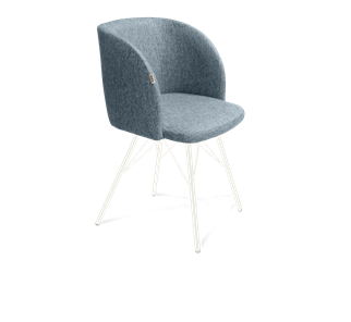 Обеденный стул SHT-ST33 / SHT-S37 (синий лед/белый муар) в Шахтах