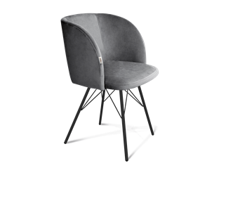 Обеденный стул SHT-ST33 / SHT-S37 (угольно-серый/черный муар) в Шахтах