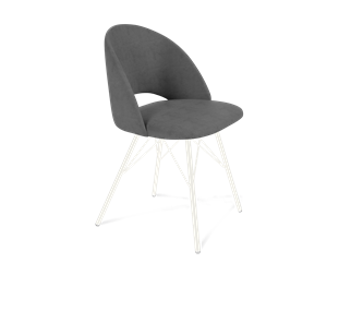 Обеденный стул SHT-ST34 / SHT-S37 (платиново-серый/белый муар) в Батайске