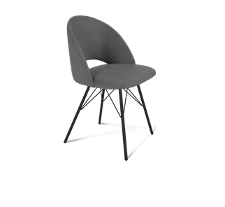 Обеденный стул SHT-ST34 / SHT-S37 (платиново-серый/черный муар) в Шахтах