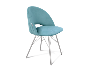 Обеденный стул SHT-ST34-1 / SHT-S37 (голубая пастель/хром лак) в Шахтах