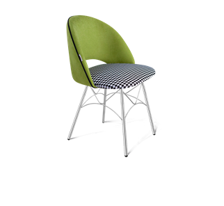 Обеденный стул SHT-ST34-3 / SHT-S107 (оливковый/гусиная лапка/хром лак) в Шахтах
