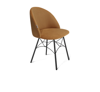 Обеденный стул SHT-ST35 / SHT-S107 (горчичный/черный муар) в Шахтах