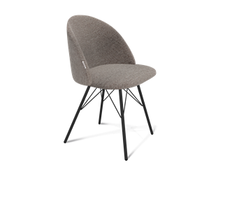 Обеденный стул SHT-ST35 / SHT-S37 (тростниковый сахар/черный муар) в Шахтах