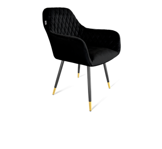 Обеденный стул SHT-ST38 / SHT-S95-1 (ночное затмение/черный муар/золото) в Шахтах