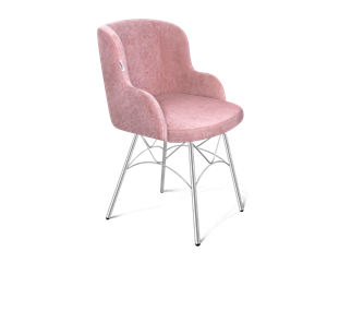 Обеденный стул SHT-ST39 / SHT-S107 (пыльная роза/хром лак) в Шахтах