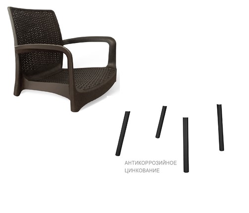 Обеденный стул SHT-ST68 / SHT-S424 (черно-коричневый) в Шахтах - изображение