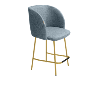 Полубарный стул SHT-ST33 / SHT-S29P-1 (синий лед/золото) в Шахтах