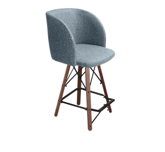 Полубарный стул SHT-ST33 / SHT-S80-1 (синий лед/темный орех/черный) в Шахтах