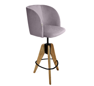 Полубарный стул SHT-ST33 / SHT-S92 (сиреневая орхидея/браш.коричневый/черный муар) в Шахтах