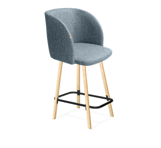 Полубарный стул SHT-ST33 / SHT-S94-1 (синий лед/прозрачный лак/черный муар) в Шахтах
