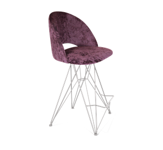 Полубарный стул SHT-ST34 / SHT-S66-1 (вишневый джем/хром лак) в Шахтах