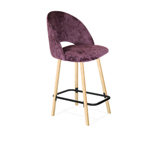 Полубарный стул SHT-ST34 / SHT-S94-1 (вишневый джем/прозрачный лак/черный муар) в Шахтах