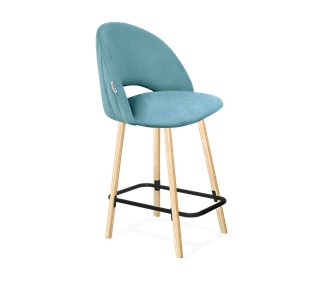 Полубарный стул SHT-ST34-1 / SHT-S94-1 (голубая пастель/прозрачный лак/черный муар) в Шахтах