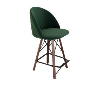 Полубарный стул SHT-ST35-2 / SHT-S80-1 (лиственно-зеленый/темный орех/черный) в Шахтах