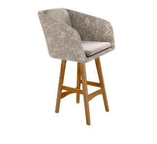 Полубарный стул SHT-ST43-1 / SHT-S65-1 (карамельный латте/светлый орех) в Шахтах