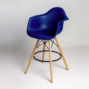 Барный стул DSL 330 Wood bar (темно-синий) в Шахтах - предосмотр