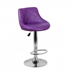 Барный стул Комфорт с мягкой спинкой WX-2396 экокожа фиолетовый в Шахтах - предосмотр 1