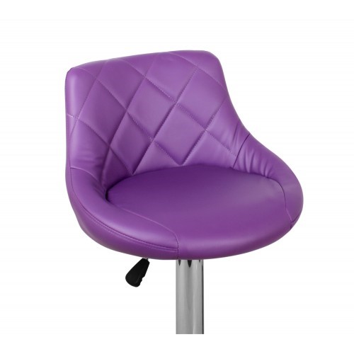 Барный стул Комфорт с мягкой спинкой WX-2396 экокожа фиолетовый в Новочеркасске - изображение 2