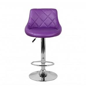Барный стул Комфорт с мягкой спинкой WX-2396 экокожа фиолетовый в Шахтах - предосмотр