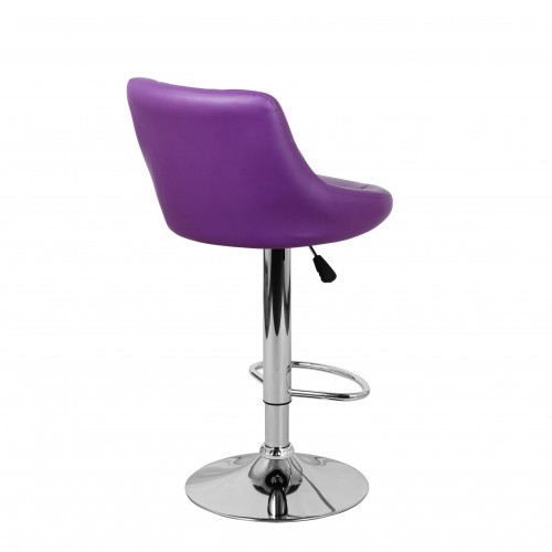 Барный стул Комфорт с мягкой спинкой WX-2396 экокожа фиолетовый в Шахтах - изображение 4