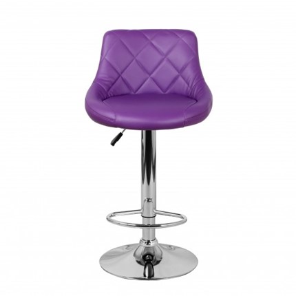 Барный стул Комфорт с мягкой спинкой WX-2396 экокожа фиолетовый в Новочеркасске - изображение