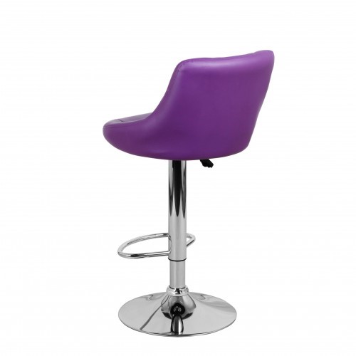 Барный стул Комфорт с мягкой спинкой WX-2396 экокожа фиолетовый в Шахтах - изображение 6