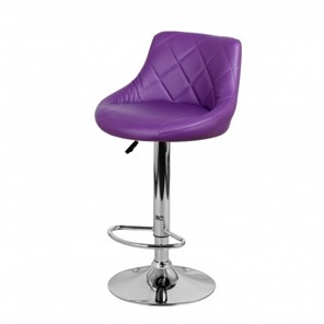 Барный стул Комфорт с мягкой спинкой WX-2396 экокожа фиолетовый в Новочеркасске - предосмотр 8