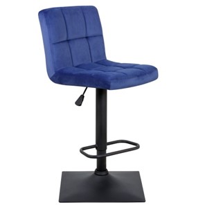 Барный стул Курт с мягкой спинкой WX-2320 велюр синий в Таганроге