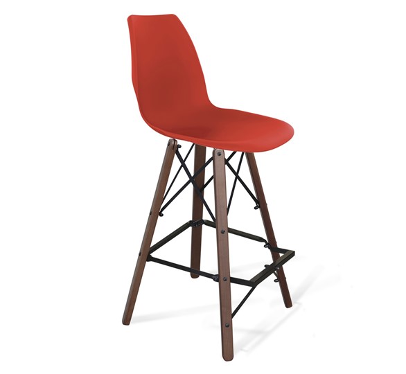 Барный стул SHT-ST29/S80 (оранжевый ral2003/темный орех/черный) в Шахтах - изображение 12