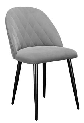 Обеденный стул 302, микровелюр B22 grey, ножки черные в Шахтах - изображение