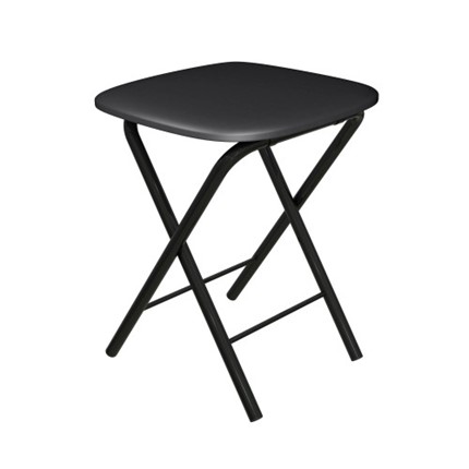 Кухонный табурет Складной СРП-013КВ (квадратное сиденье) Эмаль, черный в Шахтах - изображение
