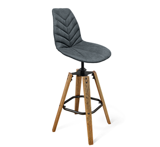 Барный стул SHT-ST29-C4/S93 (графит/брашированный коричневый/черный муар) в Шахтах