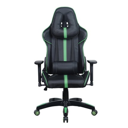 Кресло офисное Brabix GT Carbon GM-120 (две подушки, экокожа, черное/зеленое) 531929 в Шахтах - изображение