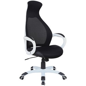 Компьютерное кресло Brabix Premium Genesis EX-517 (пластик белый, ткань/экокожа/сетка черная) 531573 в Шахтах - предосмотр
