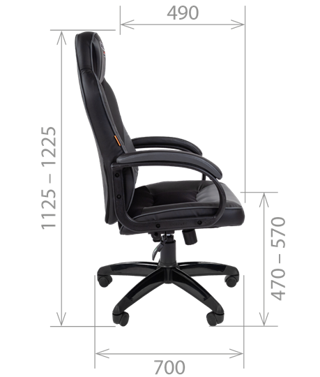 Офисное кресло CHAIRMAN GAME 17, цвет черный / голубой в Шахтах - изображение 2