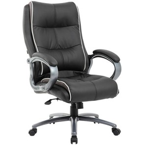 Компьютерное кресло Brabix Premium Strong HD-009 (экокожа черная, ткань серая) 531945 в Шахтах