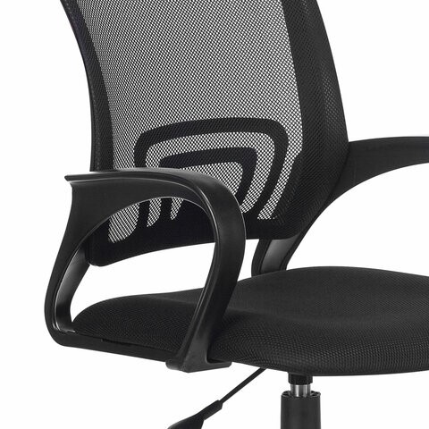 Офисное кресло Brabix Fly MG-396 (с подлокотниками, сетка, черное) 532083 в Шахтах - изображение 4