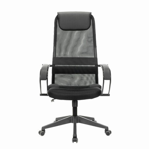 Офисное кресло Brabix Premium Stalker EX-608 PL (ткань-сетка/кожзам, черное) 532090 в Шахтах - изображение 1