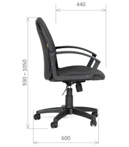 Офисное кресло CHAIRMAN 681 Ткань C-3 черное в Шахтах - предосмотр 2