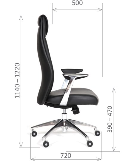 Кресло CHAIRMAN Vista Экокожа премиум черная в Шахтах - изображение 2