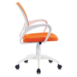 Офисное кресло Brabix Fly MG-396W (с подлокотниками, пластик белый, сетка, оранжевое) 532401 в Шахтах - предосмотр 2